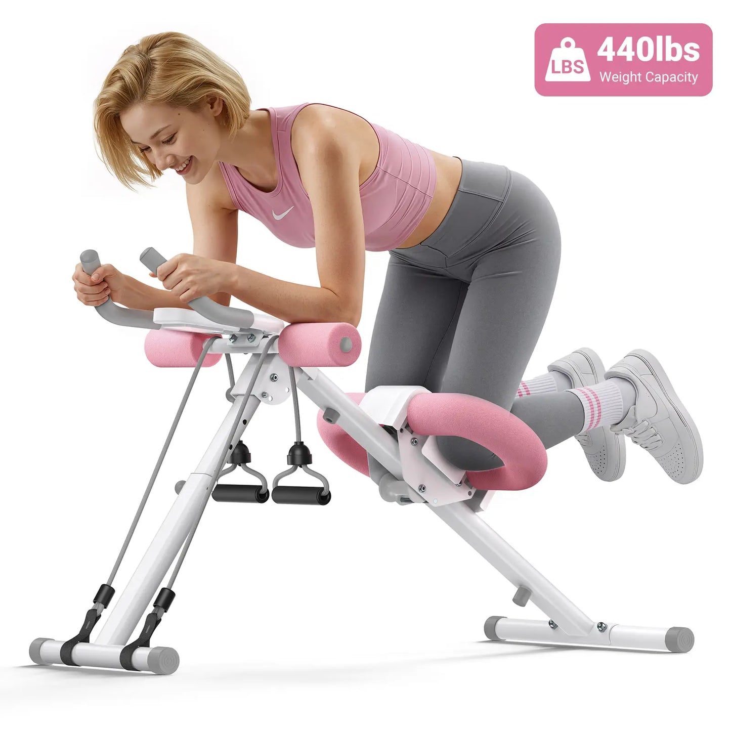 Summer Body Ready! 10-Level Adjustable Ab Trainer Foldable Home Gym Equipment