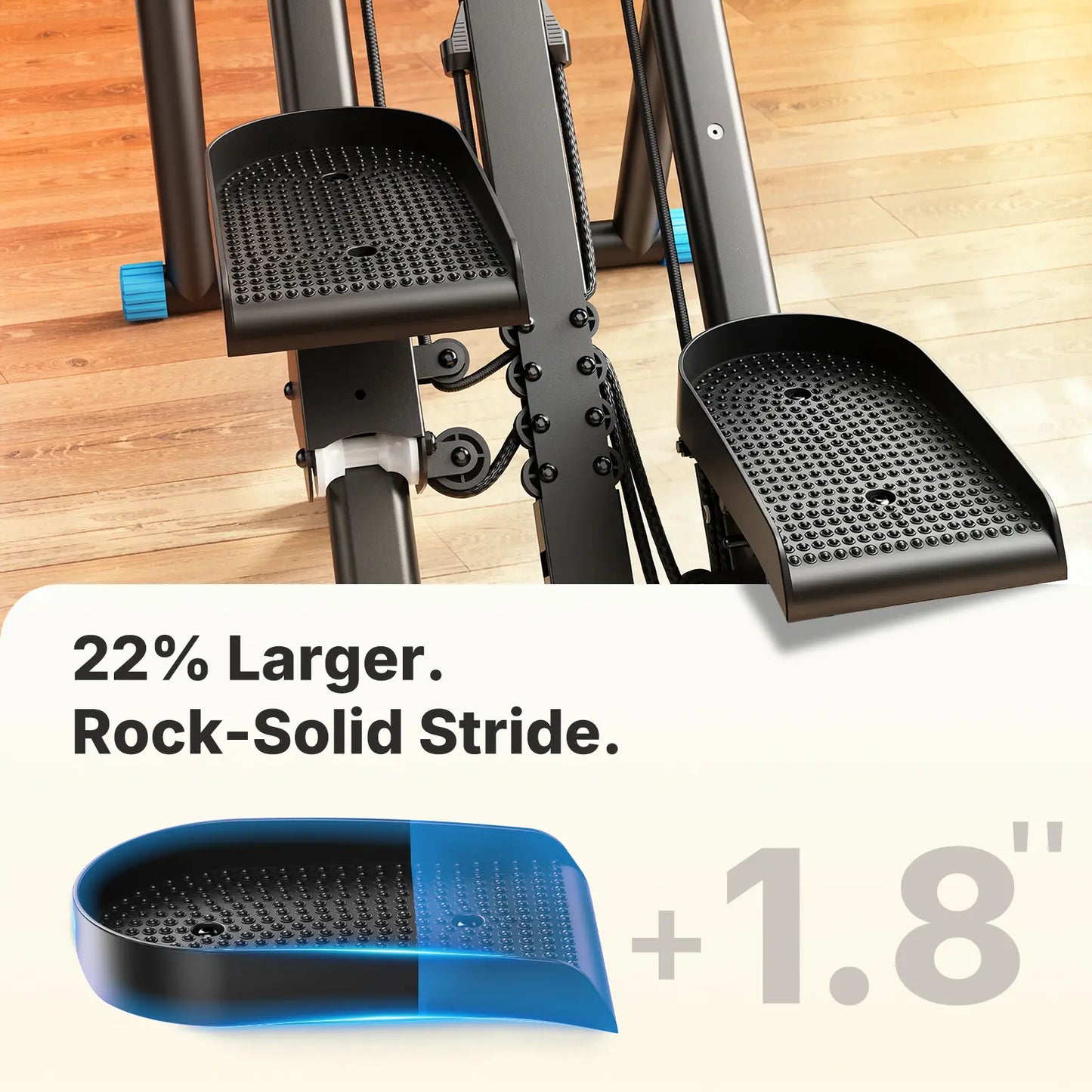 Summer Full-Body Shaping｜Quiet Vertical Stair Stepper with Adjustable Pedals 330LBS Capacity