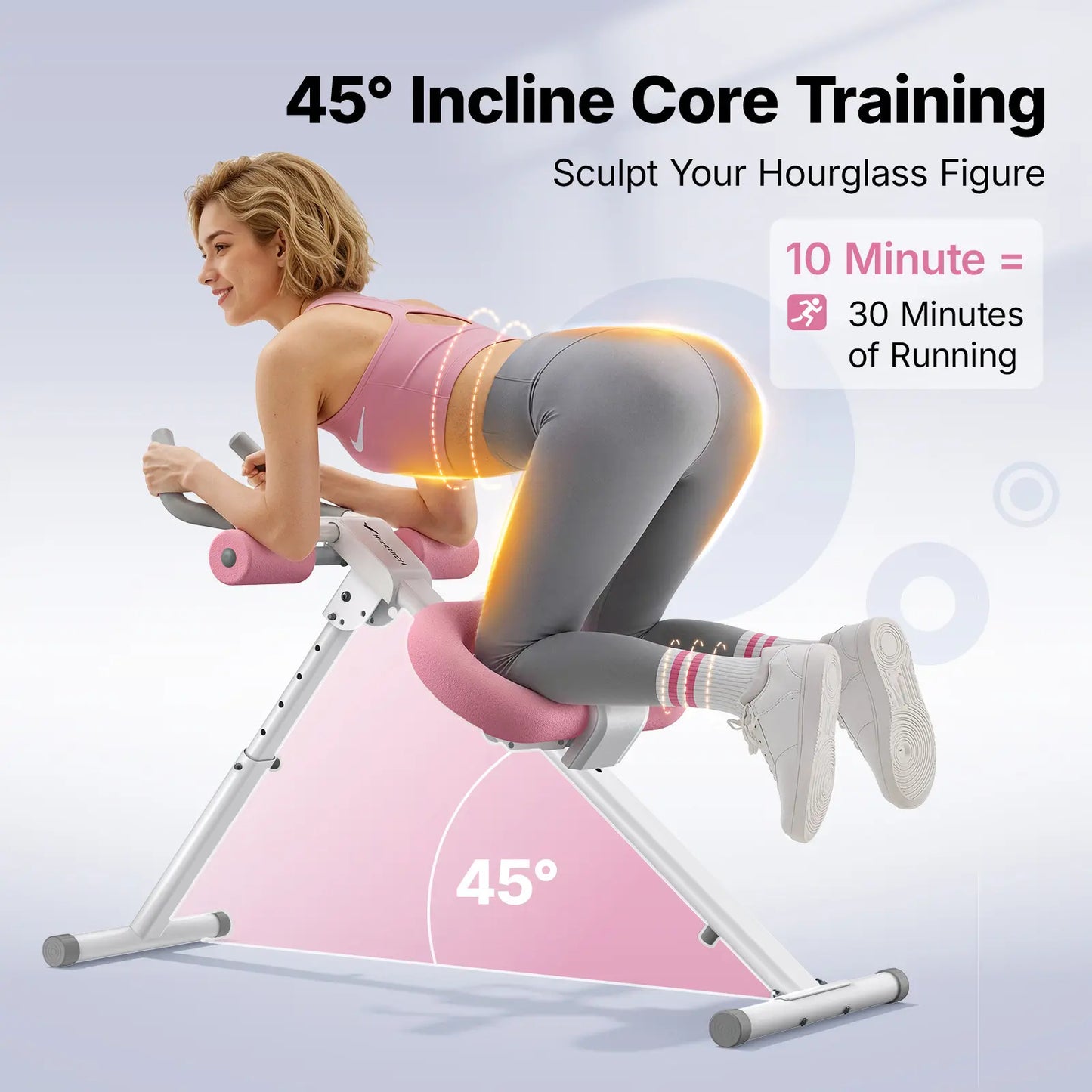 Summer Body Ready! 10-Level Adjustable Ab Trainer Foldable Home Gym Equipment