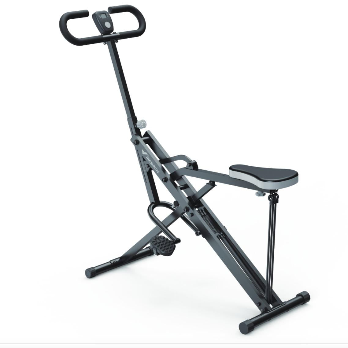 Summer Hip & Leg Shaping｜2-in-1 Squat Rowing Machine 350LBS Adjustable Resistance with LCD Monitor
