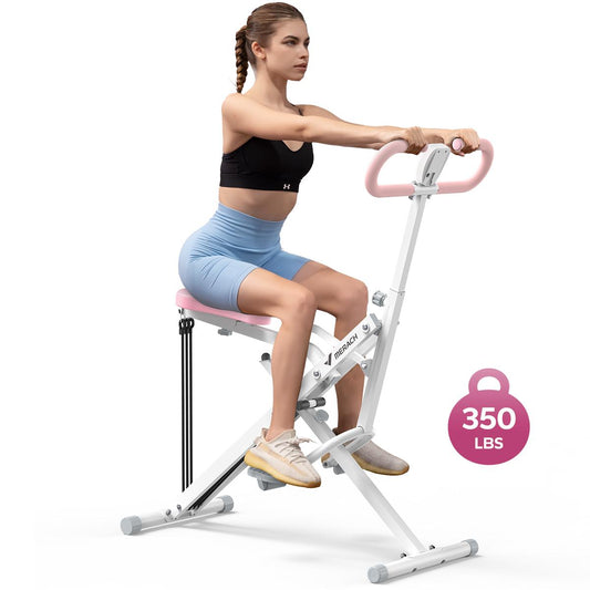 Summer Hip & Leg Shaping｜2-in-1 Squat Rowing Machine 350LBS Adjustable Resistance with LCD Monitor