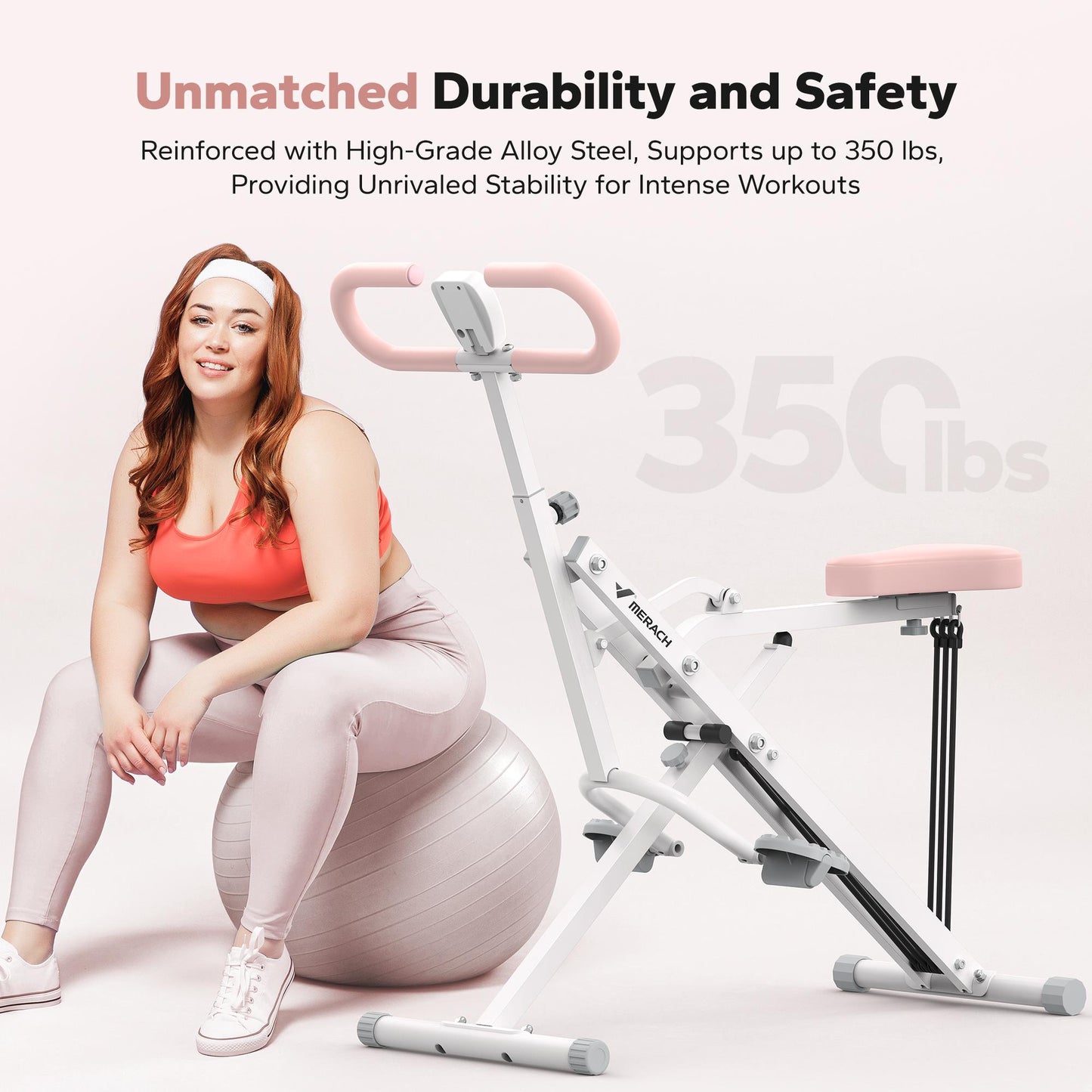 Summer Hip & Leg Shaping｜2-in-1 Squat Rowing Machine 350LBS Adjustable Resistance with LCD Monitor